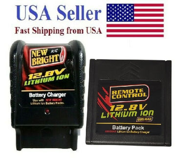 Combo 12.8V / 600 Mah Lithium-ION Battery Pack & adaptor Charger for New Bright RC Truck