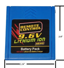 9.6v / 600 mah Lithium ION Battery for New Bright RC Truck