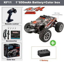 1:16 4WD Electric Off-road Vehicle IPX6 With LED Lights Drift Racing KF11 RC Car Brushless All-Terrain Fast High SpeedTruck Toy