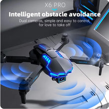 X6 PRO Drone With Camera For Beginners 4K HD Camera WIFI FPV Rc Drones 120° Adjustable Lens Foldable RC Quadcopter Toys