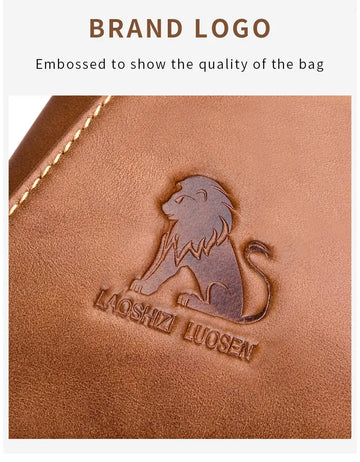 Men's Leather Chest Bag - Fashionable, Wear-Resistant & Large Capacity for Sports & Messaging