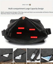 【WEIXIER】 Adjustable Men's Single Satchel Bag, Large Capacity Waterproof Leather Bag