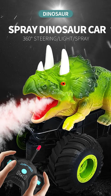 New Dinosaur Spray Off-road Vehicle Cartoon Simulation Smoke Special Effects Four-wheel Drive Power Outdoor Drift Stunt Car