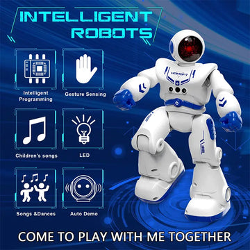 Remote Control Robot For Kids, Intelligent Programmable With Controller Toys, Dancing, Singing, Moon Walking And LED Eyes, Gesture Sensing Robot Kit For Children Entertainment Xmas Gifts Present