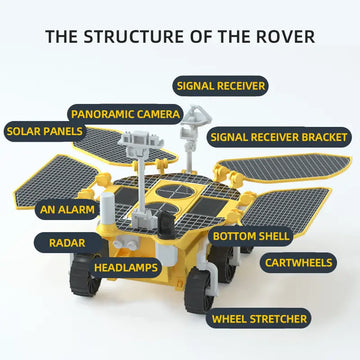 STEM Space Toys Projects For Kids& Teens  Ages 8-12+, DIY Solar Power Mars Rover Car, Science Experiment Robot Engineering Building Kits, Educational Birthday Gifts For 6-14 Year Old