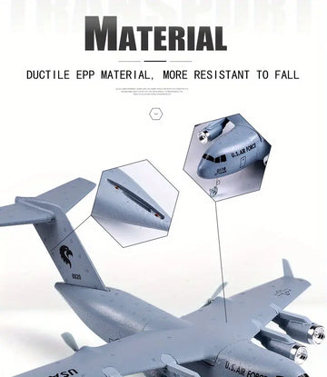 Remote-controlled Aircraft C17 Large Transport Aircraft For Children, DIY Model For Primary School Students, Fighter Anti-fall Foam Glider Toys For Boys