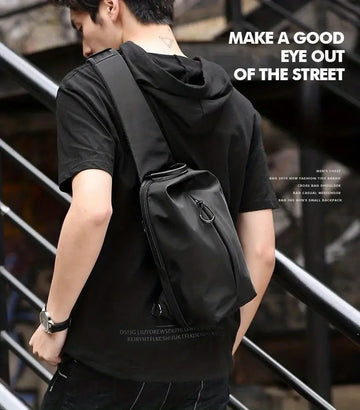 Resilver Men's New Crossbody Bag Multifunction Simple Shoulder Bag For Outdoor Sports Hiking Running Cycling Travel Work Lightweight Messenger Bag
