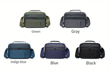 Men's Casual Outdoor Large Capacity Messenger Bag, Lightweight Square Bag