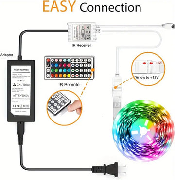 Remote Control RGB LED Boat Strip Light - IP65 Waterproof for Home & Outdoor Festival Decoration