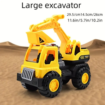 Large-scale Engineering Toy Vehicles For Children, Including Inertia Excavators, Mixers, And Drilling Machines, Dump Trucks  Large Model Car Toys