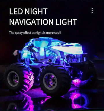 2.4G RC Off-road Vehicle, Special Effects, Remote Control Vehicle, LED Night Light, Spray, Colorful Lights, Climbing Mountain Bike, High-speed Car, Remote Control Toy Car, Can Be Driven Standing