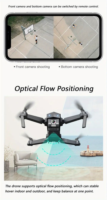 Drone With 5G Image Transmission, Aerial Photography, Intelligent Return, Trajectory Flight, Headless Mode, Gesture Photography, One Key Take-off/Landing, Includes Carrying Bag