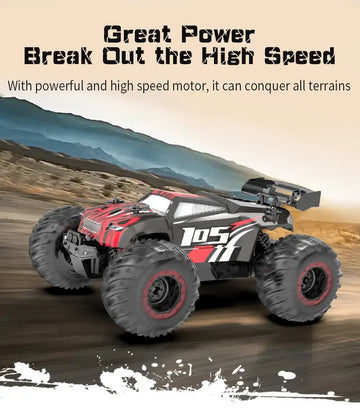 All Terrain RC Car With High Speed Electric Vehicle, 2.4 GHz Remote Control, Off-Road Truck Crawler With Two Rechargeable Batteries For Boys Kids And Adults