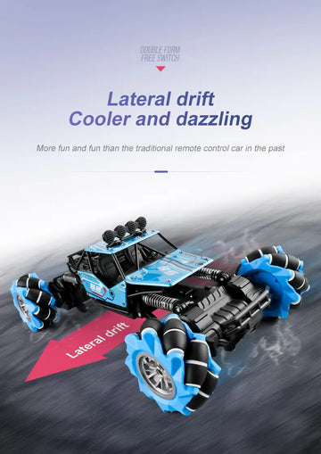 616A Dual Remote Control Gesture Alloy Super Large Off-road Vehicle, High-speed Four-wheel Drive Drift Climbing Racing Rechargeable Children's Toy Car