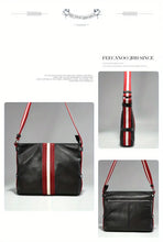Men's Genuine Leather Large Capacity Messenger Bag, Trendy Casual Cowhide Commuter Bag