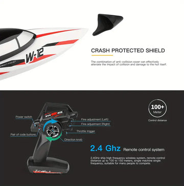 Large Remote-controlled High-speed Speedboat, High-power Speedboat, Overturning, Automatic Righting, Waterproof Model, Rechargeable Toy, Launching, Net Pulling Ship