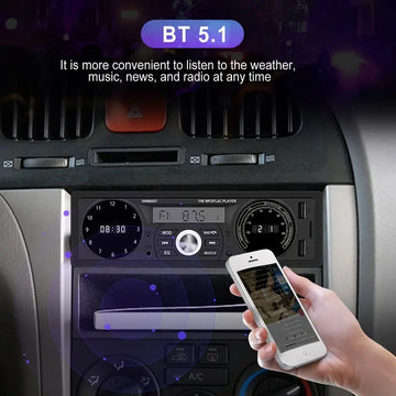 1DIN In-Dash Car Radio Stereo Remote Control Digital BT Audio Music Stereo 12V Car Radio MP3 Player USB/SD/AUX-IN