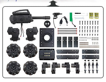 Mecha Tank Carrier Alloy Skeleton DIY Assembly Remote Control Toy Mechanical Arm, Cultivate Hands-on Ability, Explore Science Educational Toys, Can Launch Water Bombs, Manipulate Robots, Programmable