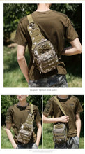 Men's Outdoor Tactical Crossbody Bag, Multi-functional Camouflage Chest Bag With Detachable Shoulder Strap For Outdoor Camping Hiking Travel