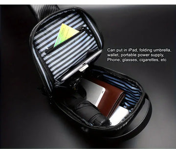 Secure & Stylish Men's Waterproof Chest Bag - Perfect for Travel & Motorcycle Rides!