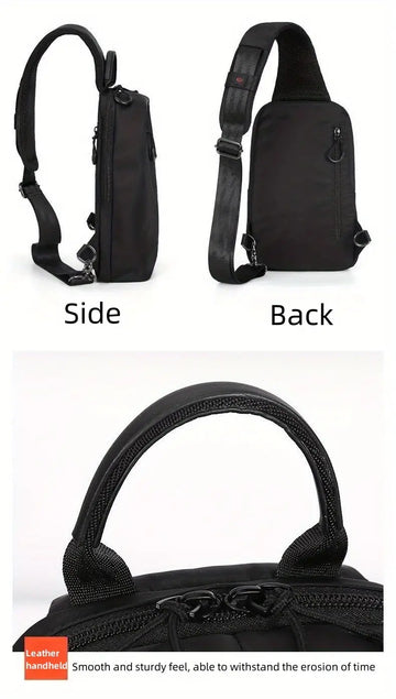 Resilver Men's New Crossbody Bag Multifunction Simple Shoulder Bag For Outdoor Sports Hiking Running Cycling Travel Work Lightweight Messenger Bag