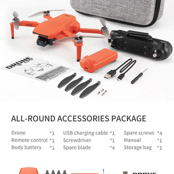 4K HD Camera Drone, Remote Control Guide, APP Control Interface Description, Full Size Display, All-Round Accessories Package