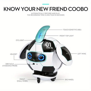 AI Robot Toy Electric Toy, Gesture Sensing Touch Voice Command Mode Switching Learn To Speak Automatic Obstacle Avoidance Intelligent Robot Soccer Gift For Boys/girls