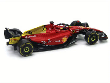 Burago 1:43 2022 Ferrari 75th Anniversary F1-75 #16 Leclerc Ferrari 75th Anniversary   F1-75 #55 Sainz Alloy Luxury Vehicle Diecast Cars Model Toy ,Collection Gift