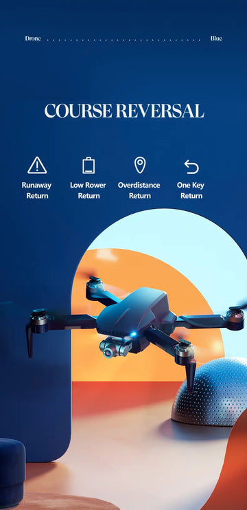 Drone With HD Camera, GPS + Ultrasonic Positioning, Intelligent Return, Smart Follow, Brushless Motor, Wind Resistance, Waypoint Flight, Smart Follow, Gesture Control