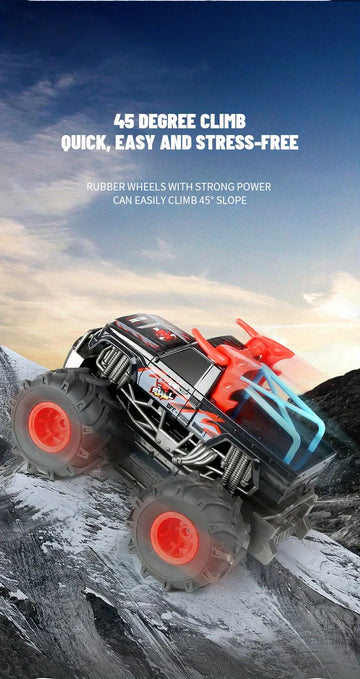 Marine Amphibious Remote Control Car, Big Foot Little Monster Car, 2.4G Climbing Off-road Vehicle, Stunt Rotation, Fun Toy Car, Birthday Gift For Boys