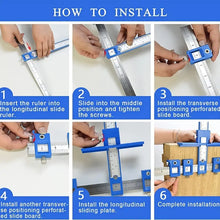 New Punch Locator Drill Guide Kit, Assistant Installation Tool For Woodworking