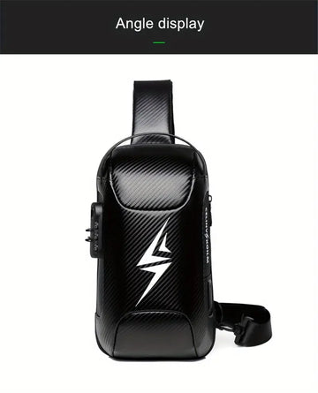 Secure & Stylish Men's Waterproof Chest Bag - Perfect for Travel & Motorcycle Rides!