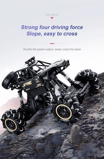 616A Dual Remote Control Gesture Alloy Super Large Off-road Vehicle, High-speed Four-wheel Drive Drift Climbing Racing Rechargeable Children's Toy Car