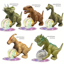 New Jurassic Toys For Boys And Girls, Electric Dinosaur With Light Tyrannosaurus Rex, Children's Music Triceratops Wrist Dragon Toy Crawling Car