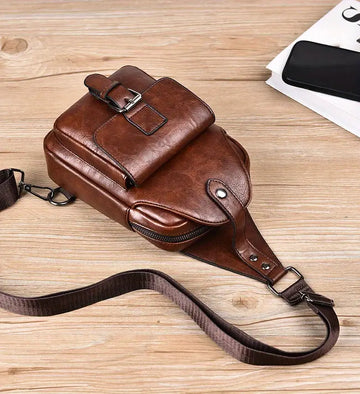 WEIXIER New Spring And Summer Products, Men's One-shoulder Crossbody, High-end Pu Material Fashion