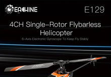 Eachine E129 2.4G 4CH 6-Axis Gyro Altitude Hold Flybarless RC Helicopter RTF - Mode 2 (Left Hand Throttle) RTF 4x Battery Version