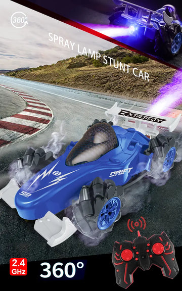 Spray 4WD 2.4G RC Car With Two Kinds Of Remote Control For Boys, Gesture Control RC Car All Terrain Truck F1 Racing Suitable For Boy, Spray Stunt Car, 360° Driving Festival Gift With Sound Effect