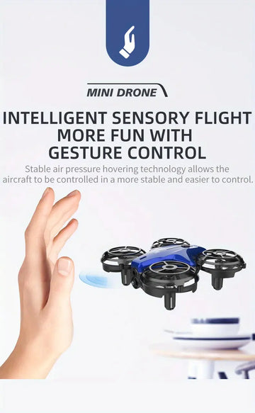 Kid's Toy With Headless Mode, One-Key Return Flying UFO Toy With Sensor Rc Style 6-Axis Gyro Stabilizer Hand Sensor, Control Drone With Remote Controller