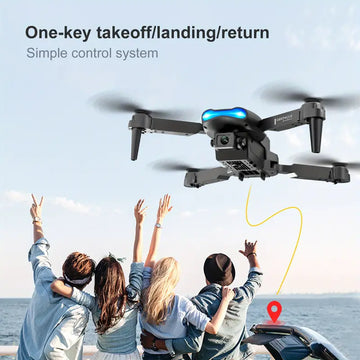 Three-sided Obstacle Avoidance Drone E99 K3 PRO 18 Minutes Battery Life 3.7V1800mAH Rechargeable Battery 5905.51 Inch Remote Control Distance Dual HD Camera Remote Control Quadcopter Children's Toys