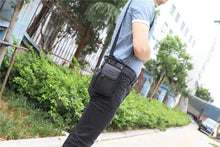 1pc Top Layer Cowhide Men's Mobile Phone Bag Wearing A Belt 5.5-6 Inch Men's Leather Pocket Multi-functional Crossbody Small Bag Mini Bag