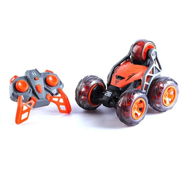 New 2.4G Remote Control Car 360 Rotation Stunt Car 5 Wheel Dump Truck Children Boy Toy