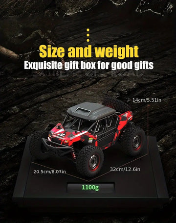 RC Cars, 38KM/H Full Scale Fast High Speed Remote Control Car For Adult Boy, 4WD 2.4GHz Carbon Brush Off Road Monster RC Truck All Terrain Racing Vehicle Toys Gift