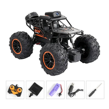 Cool Toy Present For Kids: 2.4G Controller, WiFi Camera, High-Speed Drift Off-Road Car, 4WD Double Steering Buggy RC Rock Crawler!