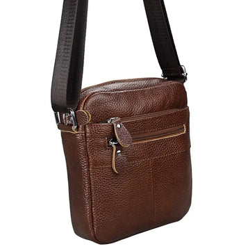 Men's Genuine Leather Shoulder Bag: Ideal for Outdoor Travel, Business & Daily Commuting