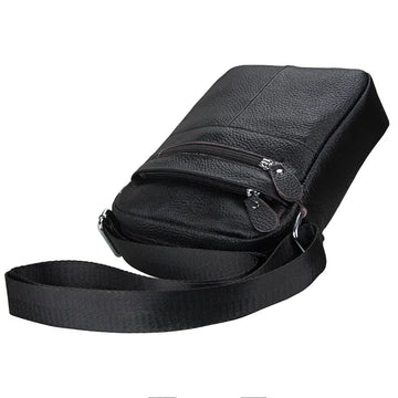 Men's Genuine Leather Shoulder Bag: Ideal for Outdoor Travel, Business & Daily Commuting