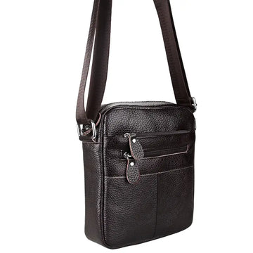 Men's Genuine Leather Shoulder Bag: Ideal for Outdoor Travel, Business & Daily Commuting