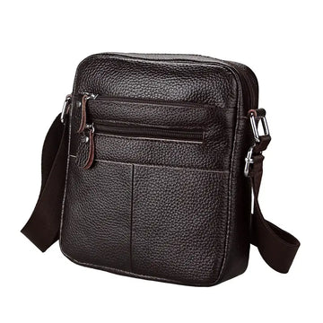 Men's Genuine Leather Shoulder Bag: Ideal for Outdoor Travel, Business & Daily Commuting