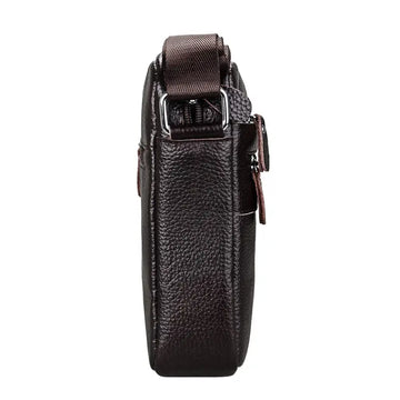 Men's Genuine Leather Shoulder Bag: Ideal for Outdoor Travel, Business & Daily Commuting