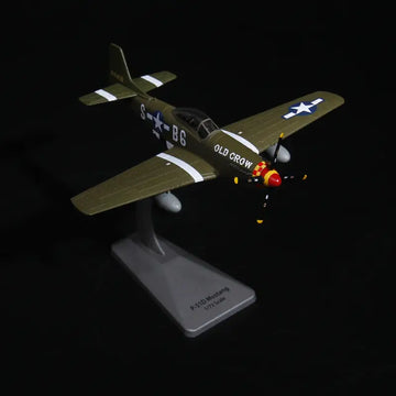 1/72 USA P-51 Mustang Oldcrow Fighter Model World War II Diecast Aircraft Military Display Model Aircraft For Collection