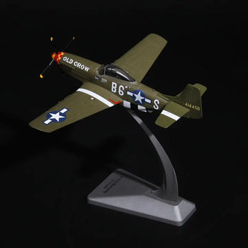 1/72 USA P-51 Mustang Oldcrow Fighter Model World War II Diecast Aircraft Military Display Model Aircraft For Collection